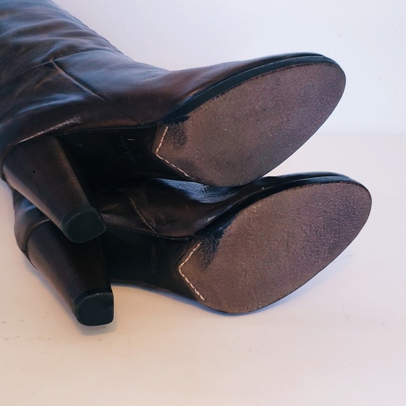 Progetto Italian knee high stacked heel boots - Picture 6 of 8